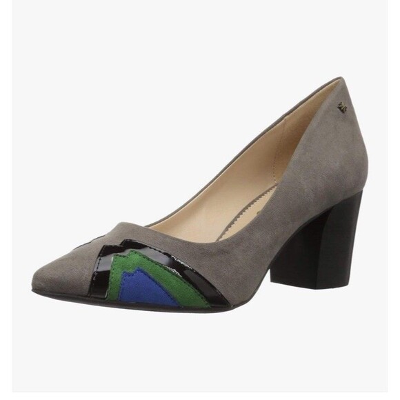 NEW Callisto Women's Advisor Pump Block Heels Size 6.5 Gray Suede - Picture 1 of 16
